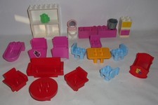 LEGO DUPLO PUPPENHAUS MÖBEL EINRICHTUNG BAD KÜCHE WOHNZIMMER SCHLAFZIMMER  !!