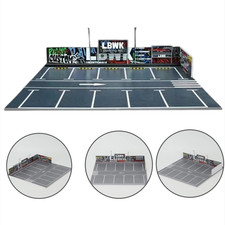 1:64 Diorama Parkplatz Modell Mit Lichit Diecast Garage Szene Display