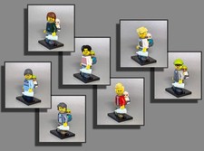 LEGO® Figuren Eltern Baby Papa Opa Mädchen Junge Tragegurt Rucksack Flasche