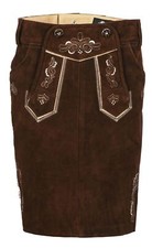 Bangla Damen Trachten Lederrock Lederhose braun Wildleder 34 -46