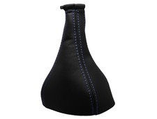 Hellblau Faden Echtleder