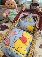 Winnie Pooh Ferkel - 7-tlg.- Kissen Set - Puppenbett Puppenwagen Garnitur 