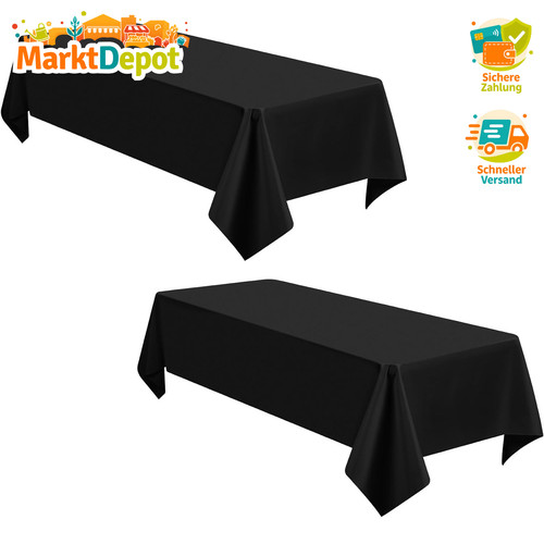 Tischdecke polyester schwarz - polyester,