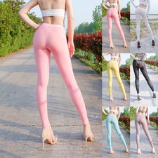 Seidige durchsichtige Damen-Leggings hochelastisch transparent ultradünne Skinn