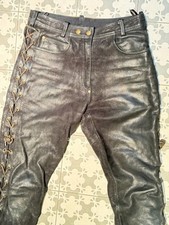 Hein Gericke Speedware Damen Schnürlederjeans Lederjeans schwarz Gr. 42 Rindsled