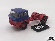 Brekina Henschel HS16 Traktor blau/rot lackiert Eigenbau 1:87 /HU19352