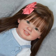 Painted reborn baby doll - 28",
