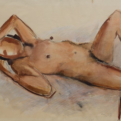 Weiblicher akt aquarell - akt,