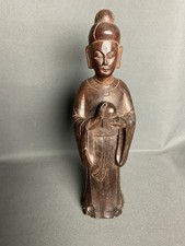 Holzfigur Buddha Mönch China