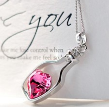 Halskette Flasche Herz