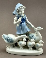 Gänse Mädchen Porzellan