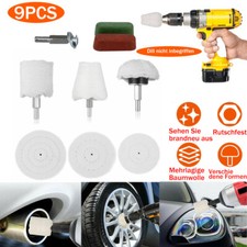 5-11x Polierscheibe Politur Polierköpfe Felgen Chrom Polierset Für Bohrmaschine