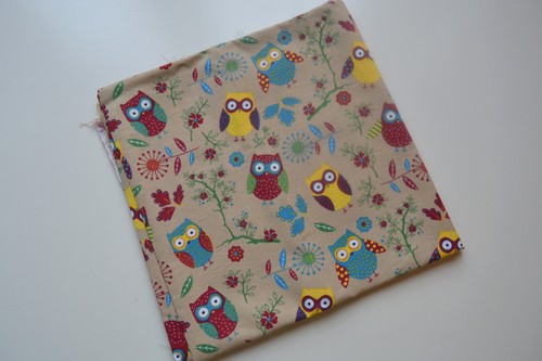 Stoff eulen 110 cm - 110, 85