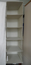 Hängeregal mit 5 Fächern, stabil, Stoff, beige/weiß gestreift - TOP!