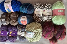Wollpaket gut 1000g dicke Wolle Lana Grossa Rödel Fischer Patons Mehrfarbig