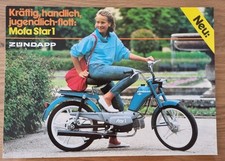 Flyer Broschüre Zündapp Star 1 Mofa Werbung 1980er Jahre