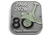 Metall-Plakette "80 Jahre