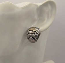 Maßive Ohrclips PERLI aus 835