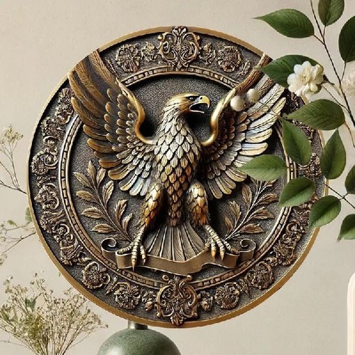 Blechschild rund adler - blechschild,