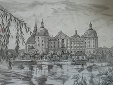 Bleistiftzeichnung Schloss