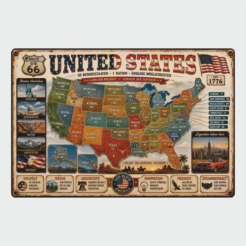 Blechschild united states - blechschild,