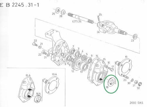 Oil seal front axle für