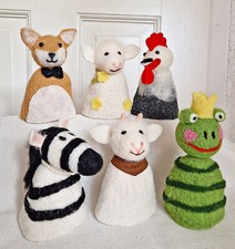 ❀ Eierwärmer Tiere Filz Handarbeit Tischdeko Fuchs Froschkönig Hahn ua. Eier 32