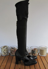 Sergio Rossi Designer Stiefel overknee Gr. 39