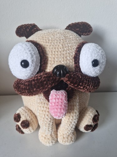Mops gehäkelt kuscheltier - gehäkelt,