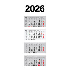 4 Monatskalender 2026 ohne Werbung Maße 32 x 97 cm Wandkalender Datumsschieber
