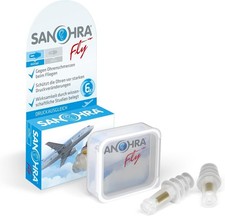 SANOHRA fly Ohrstöpsel Schmerzfrei Fliegen Druckausgleich Flugzeug Lärmdämmung