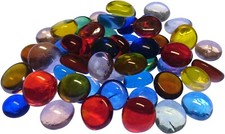 100g Glas-Nuggets gemischt ca. 13-15 mm bunt basteln Mosaik Muggelstein 