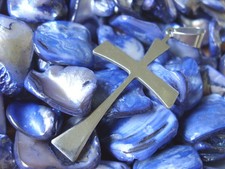 5 cm Edelstahl Kreuz Ketten Anhänger mit Edelstahl Schlaufe Gothic Mode