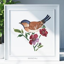 Vogel Tier v4 Schablone Malen