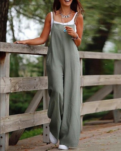 Damen baggy latzhose jumpsuit - latzhose,