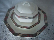 3 Teile Villeroy & Boch Cheyenne Zuckerdose - Desserteller - Untertasse