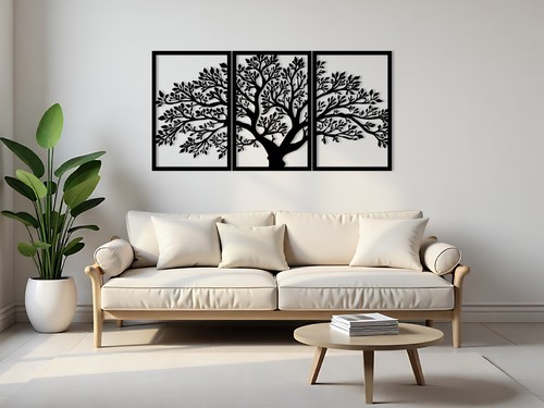 Holz wandbild baum - holz, des