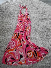 Hippie BoHo Neckholder Maxikleid Kleid CITY GODDES LONDON GR. 36 S 