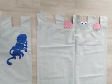 Ikea Kindergardine Hellblau Raupe Vorhang stoff Schals Schnecke Baby