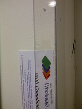 TÜRRAHMENSCHUTZ ABGEWINKELT KLAR POLYCARBONAT ECKPROFIL 450 MM LANG