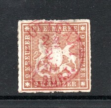 Wurttemberg 1865 Freimarke 33