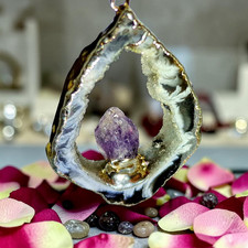 Achat Geode Anhänger mit