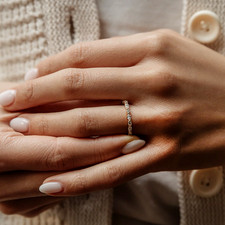 14K Gelbgold Verlobungsring