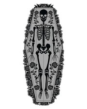 Schwarzer Gothic Skelett