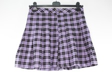 Divided by H&M Damen Rock Gr. 40 Lila Kariert A-Linien Rock #BY-42