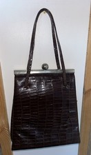 Antik: Krokodil Leder Tasche