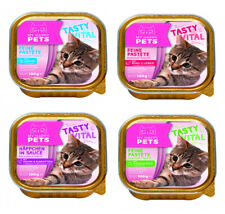 MY HAPPY PETS Katzenfutter feine Pastete & Häppchen in Soße 4 Sorten 256 x 100g