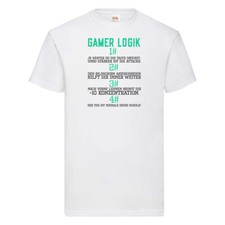 Gamer Logik | Gaming Regeln | Zocker | PC | Nerd | Freunde T-Shirt Weiß