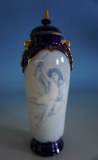 RS0422-030: Rosenthal Vase Urnenvase Gold Kobalt mit Putto um 1900
