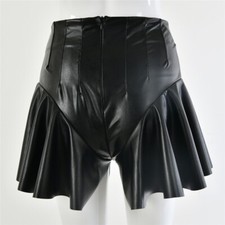 Damen Leder Shorts Rock Hohe
